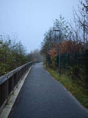 Huzurlu bir sonbahar sahnesinde dolaşırken Chamonix, Fransa 'da, doğanın huzurlu güzelliğini sergiliyor.