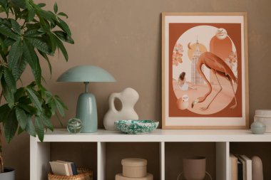 Modern şık odanın güzel iç mekanı