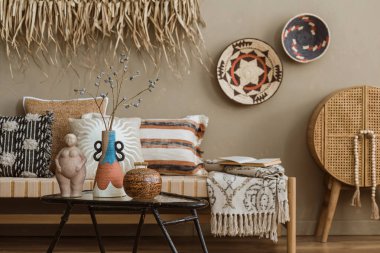 Boho stilinde modern iç tasarım