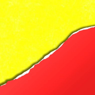 Red and yellow paper tear pattern square background usable for banner, poster, Advertisement, events, party, celebration, and various graphic design works