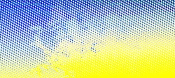 Blauwe Gele Gradiënt Panorama Breedbeeld Achtergrond Gentle Klassieke Textuur Bruikbaar — Stockfoto