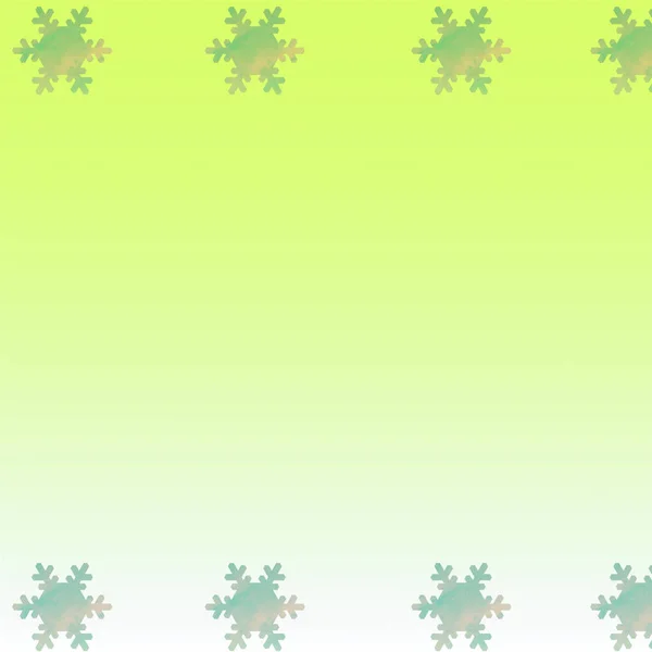 緑のグラデーション雪のフレークパターンの正方形の背景 バナーに使用可能 ポスター イベント パーティー お祝い 様々なグラフィックデザイン作品 — ストック写真