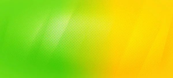 Grüner Und Gelber Gradientenpanorama Breitbildhintergrund Geeignet Für Werbung Plakate Banner — Stockfoto