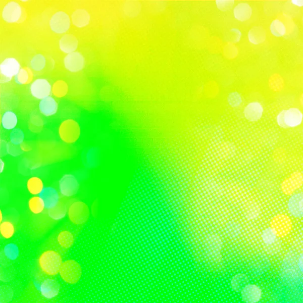 緑と黄色のボケの正方形の背景 ソーシャルメディアに使用可能 バナー ポスター イベント パーティー お祝い 様々なグラフィックデザイン作品 — ストック写真