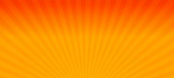Orange Sun Burst Effekt Panorama Breitbild Hintergrund Modernes Horizontales Design — Stockfoto
