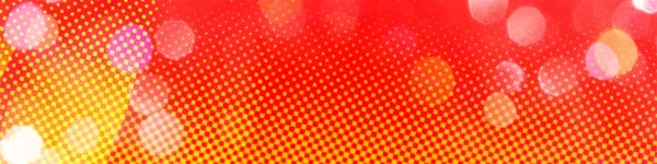 红色Bokeh灯的全景背景 简单的设计为您的想法 最适合广告 横幅和各种设计作品 — 图库照片