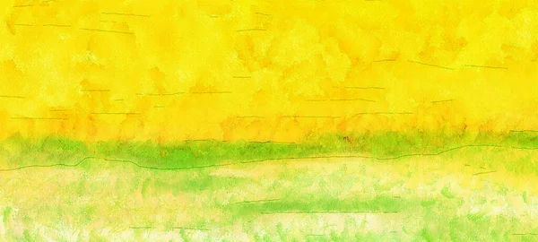 Yellow and green water color paint panorama background, Simple Design for your ideas, Best suitable for Ad, poster, banner, and design works