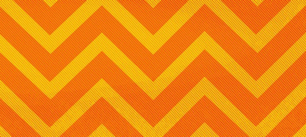 Zig Zag Wave Fondo Panorama Patrón Naranja Diseño Horizontal Moderno — Foto de Stock