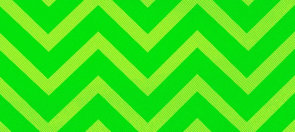 緑のジグザグの波パターンのパノラマワイドスクリーンの背景 — ストック写真