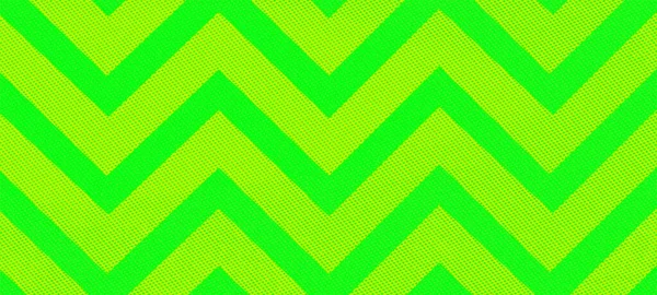 緑のジグザグ波パターン抽象的なワイドスクリーンパノラマ背景 あなたのアイデアのためのシンプルなデザイン 広告に最適な ポスター バナー お祝いや様々なデザイン作品 — ストック写真