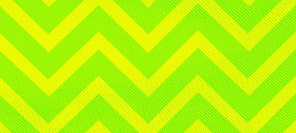 Yellow Green Zig Zag Wave Pattern Panorama Widescreen Background Illustration — Stock Photo, Image