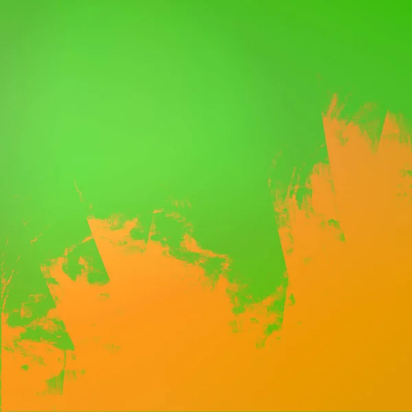 Grüner Orangefarbener Abstrakter Quadratischer Hintergrund Mit Leerem Raum Für Text — Stockfoto