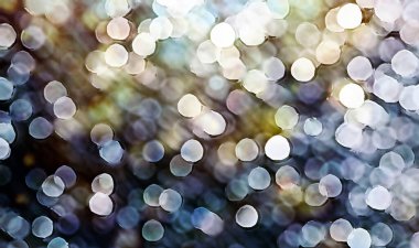 Pankart, poster, mevsimlik, bayram, olay ve kutlamalar için metin veya resimleriniz için kopya alanı olan koyu bokeh arkaplanı