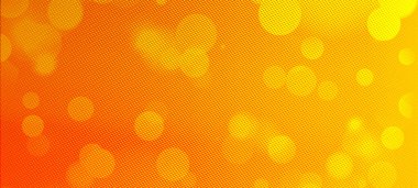 Pankart, poster, mevsim, bayram, olay ve kutlamalar için metin veya resimleriniz için kopya alanı olan turuncu renkli geniş ekran bokeh arkaplanı