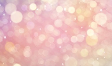 Pembe bokeh arkaplanı, metin veya resim için kopyalama alanı olan yatay arkaplan