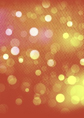 Parti, reklam, olay, poster ve çeşitli tasarım çalışmaları için kahverengi, sarı bokeh arkaplan pankartı