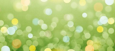 Banner, Poster, Kutlamalar ve çeşitli tasarım çalışmaları için yeşil geniş ekran bokeh arkaplanı