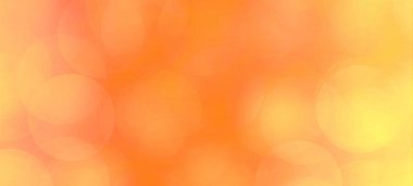 Banner, Poster, reklam, kutlama ve çeşitli tasarım çalışmaları için turuncu geniş ekran bokeh arkaplanı