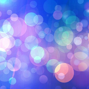 Parti için mavi bokeh arkaplan pankartı, selamlar, poster, reklam, etkinlikler ve çeşitli tasarım çalışmaları