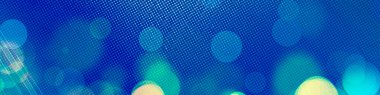 Banner, Poster, kutlama, olay ve çeşitli tasarım çalışmaları için mavi bokeh panorama arka planı