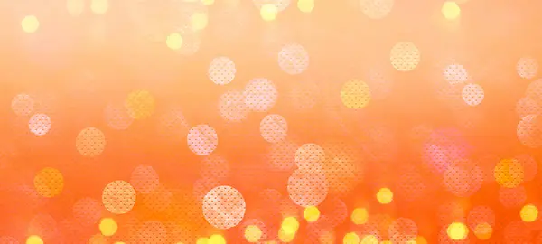 Orange Panorama Bokeh Background Simple Design Banner Poster Events Various — Stock Photo, Image