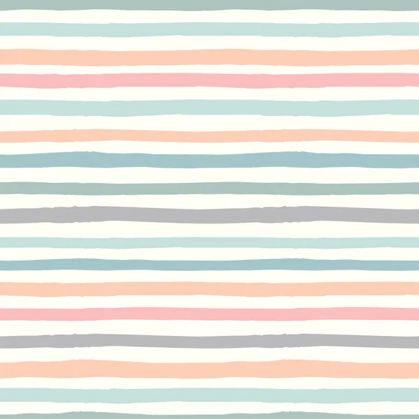 Striped pattern background. Vector seamless repeat pattern of hand drawn organic boho horizontal stripes. Fun geometric design element.