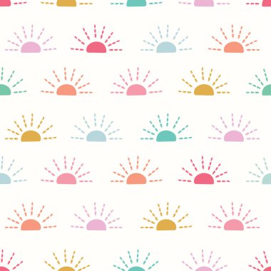 Güneş ışığı arka plan vektörü. Eğlence ve aydınlık doğa yarım güneş pürüzsüz tekrarlar. Doğa tasarımı ögesi.