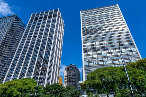 Edifice Sampaio Moreira Oudste Sao Paulo Gezien Vanuit Anhangabau Vallei — Stockfoto