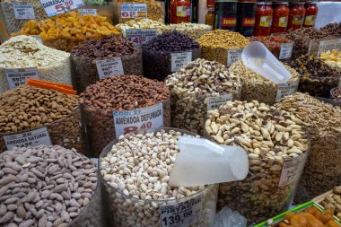 Sao Paulo, Brazil - dec 28, 2022 - Indoors of Mercado Municipal, also known as Mercadao de Sao Paulo. Commerce of fresh fruits, foods, meats, and restaurants. 