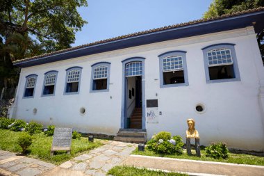 Sao Luiz do Paraitinga, SP, Brazil - dec 10, 2022 - Facade of the house where Oswaldo Cruz, Brazilian Sanitarista was born. Now a museum in the interior of the state of Sao Paulo.