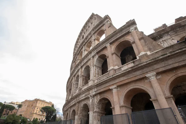 Yttre Över Romerska Colosseum Rom Italien — Stockfoto