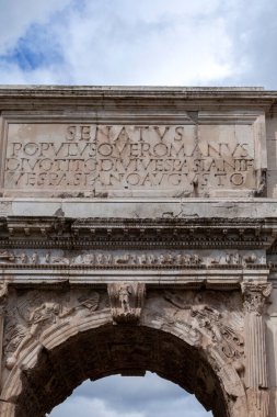 Titus ikonik Arch doğum Via Sacra Roma Forumu, Roma, İtalya