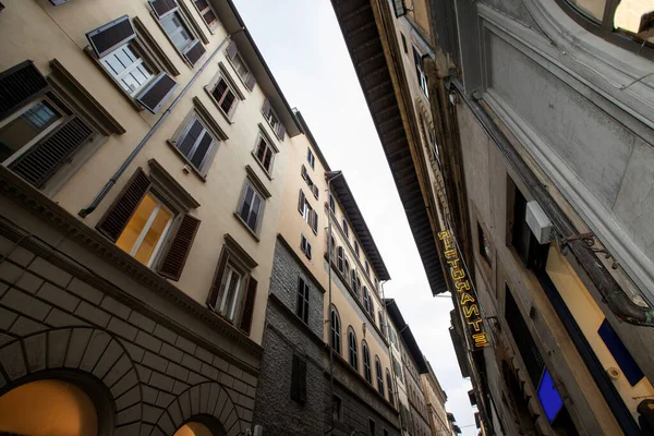 Architecture Typique Vue Sur Rue Florence Toscane Italie Ristorante Restaurant — Photo