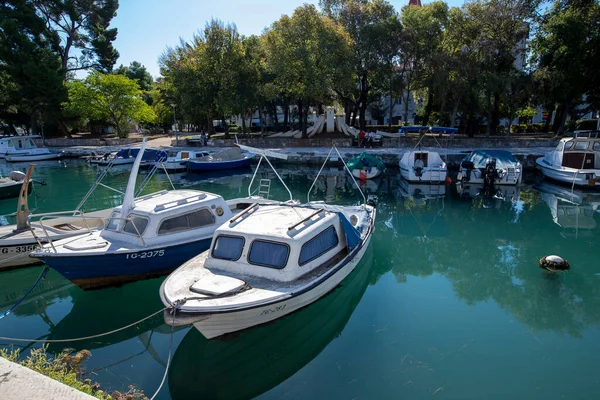 Trogir Croacia Oct03 2022 Canal Casco Antiguo Ciudad Trogir Con — Foto de Stock