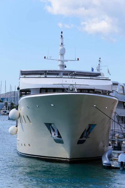 Yacht Luxe Dans Port Trogir Dalmatie Croatie Europe — Photo