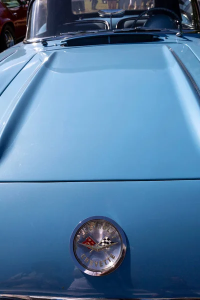 Aguas Lindoia Brazília 2023 Június Outdoor Vintage Autókiállítás Közelkép Corvette — Stock Fotó