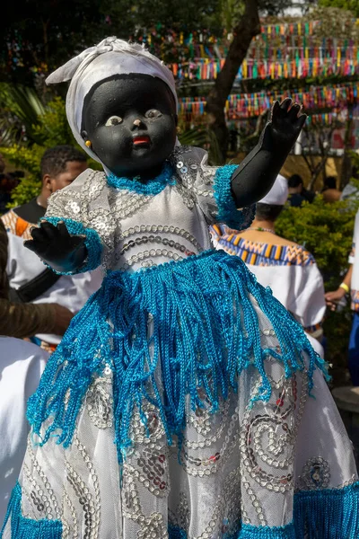 Stadt Sao Paulo Brasilien Juni 2023 Puppe Schwarzer Frauen Volkstümlicher — Stockfoto