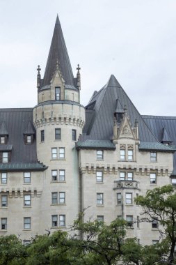 Ottawa, Ontario, Kanada 'daki eski Chateau Laurier Otel binası.