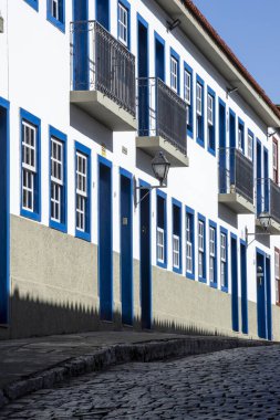 Tarihi Sao Joao del Rei 'deki sömürge mimarisi, Brezilya' nın Minas Gerais eyaletindeki sömürge döneminde altın çemberin şehri.