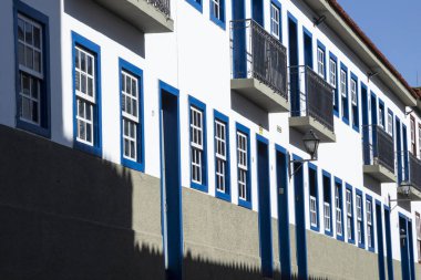 Tarihi Sao Joao del Rei 'deki sömürge mimarisi, Brezilya' nın Minas Gerais eyaletindeki sömürge döneminde altın çemberin şehri.