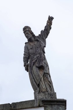 Matosinhos 'u İsa' nın Sığınağı. Habacuc, Brezilyalı Heykeltıraş Aleijadinho 'nun Kahinleri. UNESCO Dünya Mirası Alanı. Kongonhalar Campo, Minas Gerais, Brezilya