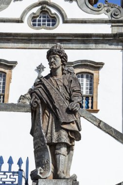 Matosinhos 'u İsa' nın Sığınağı. Jeremias, Brezilya heykeltıraşı Aleijadinho 'nun peygamberi. UNESCO Dünya Mirası Alanı. Kongonhalar Campo, Minas Gerais, Brezilya