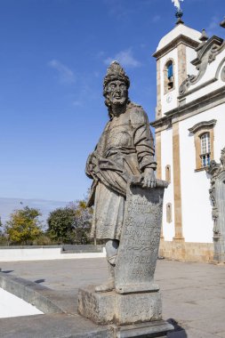 Matosinhos 'u İsa' nın Sığınağı. Joel, Brezilya heykeltraşı Aleijadinho 'nun peygamberi. UNESCO Dünya Mirası Alanı. Kongonhalar Campo, Minas Gerais, Brezilya