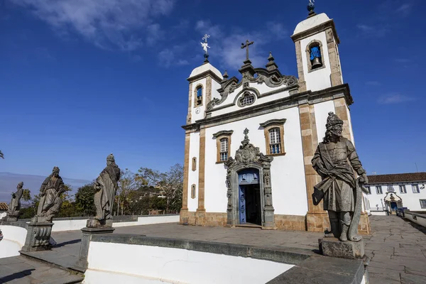 Heiligtum Von Bom Jesus Matosinhos Propheten Des Brasilianischen Bildhauers Aleijadinho lizenzfreie Stockfotos