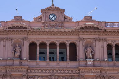 Casa Rosada 'nın ayrıntıları (Pink House), Buenos Aires, Arjantin' deki Mayo Meydanı 'nda bulunan başkanlık sarayı.