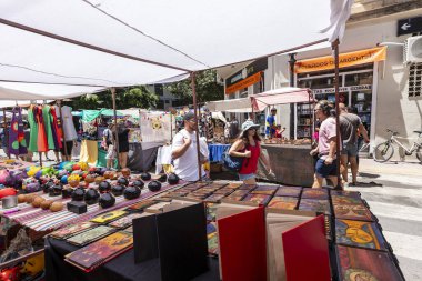 Buenos Aires, Arjantin - 28 Ocak 2924 - Feria De San Telmo, ya da San Telmo fuarı ya da pazar günleri Buenos Aires, Arjantin 'de düzenlendi