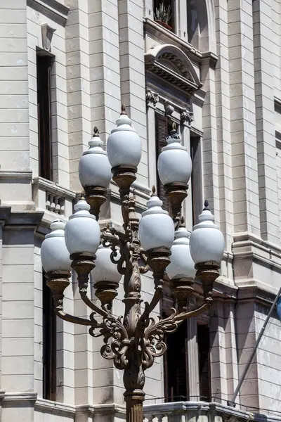 Vintage street lantern in street of Buenos Aires, Argentina