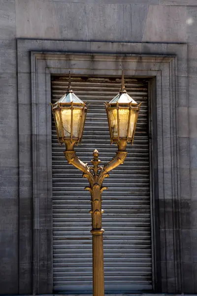 Vintage street lantern in street of Buenos Aires, Argentina