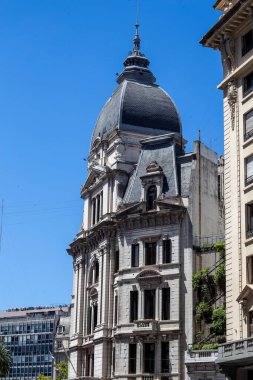 Buenos Aires şehir merkezindeki iskan binası cephesi, Arjantin, Güney Amerika