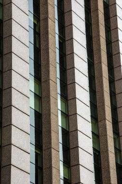 Sao Paulo, Brezilya 'daki Paulista Bulvarı' ndaki ofis binasının soyut cephesi..